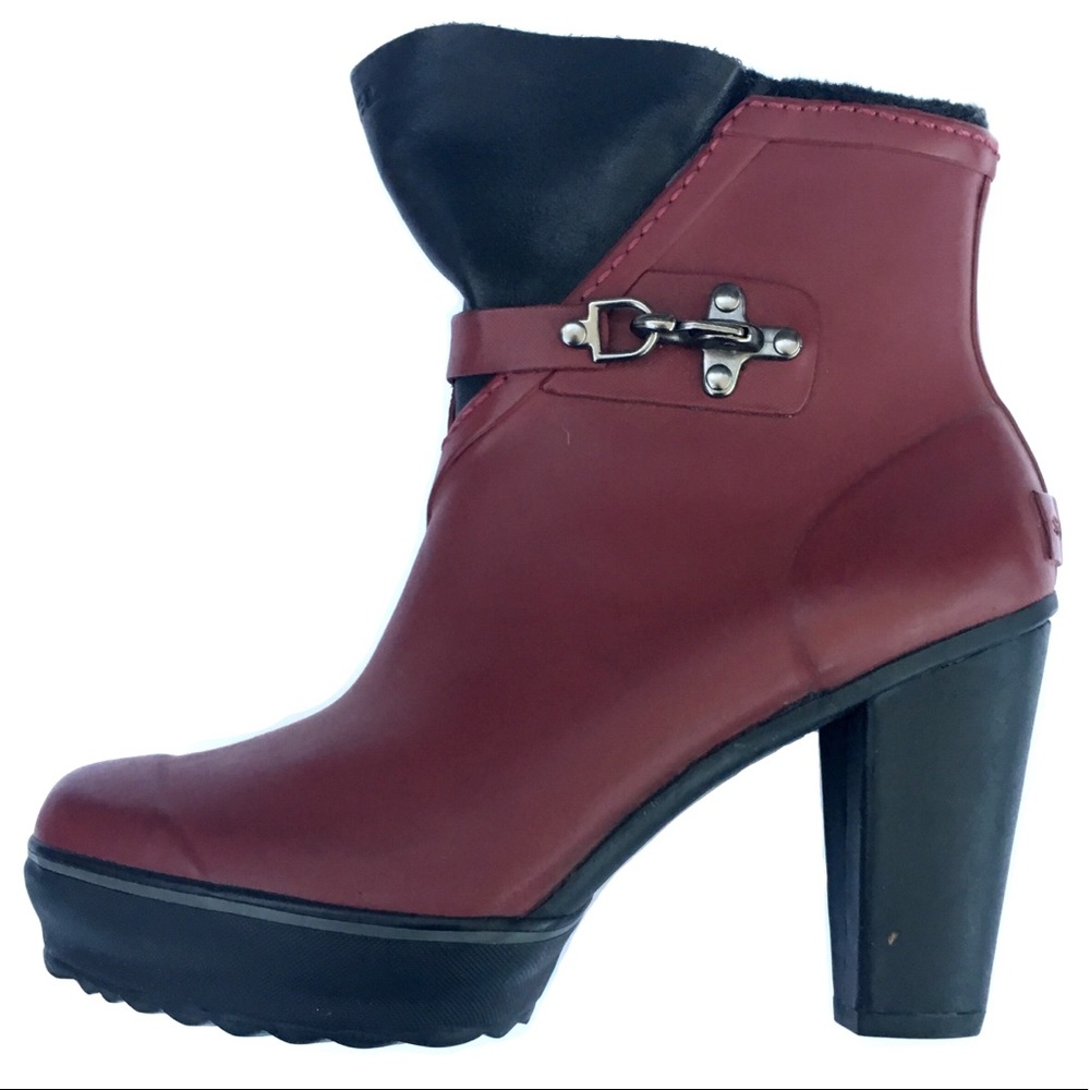 Sorel Medina Red Rain Heel Boot